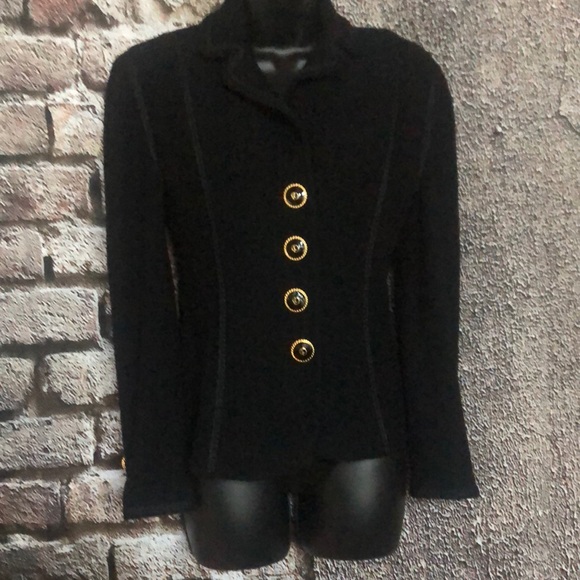 St. John Jackets & Blazers - St John Suit Jacket, Black Size 4 Button Front, Classic Design